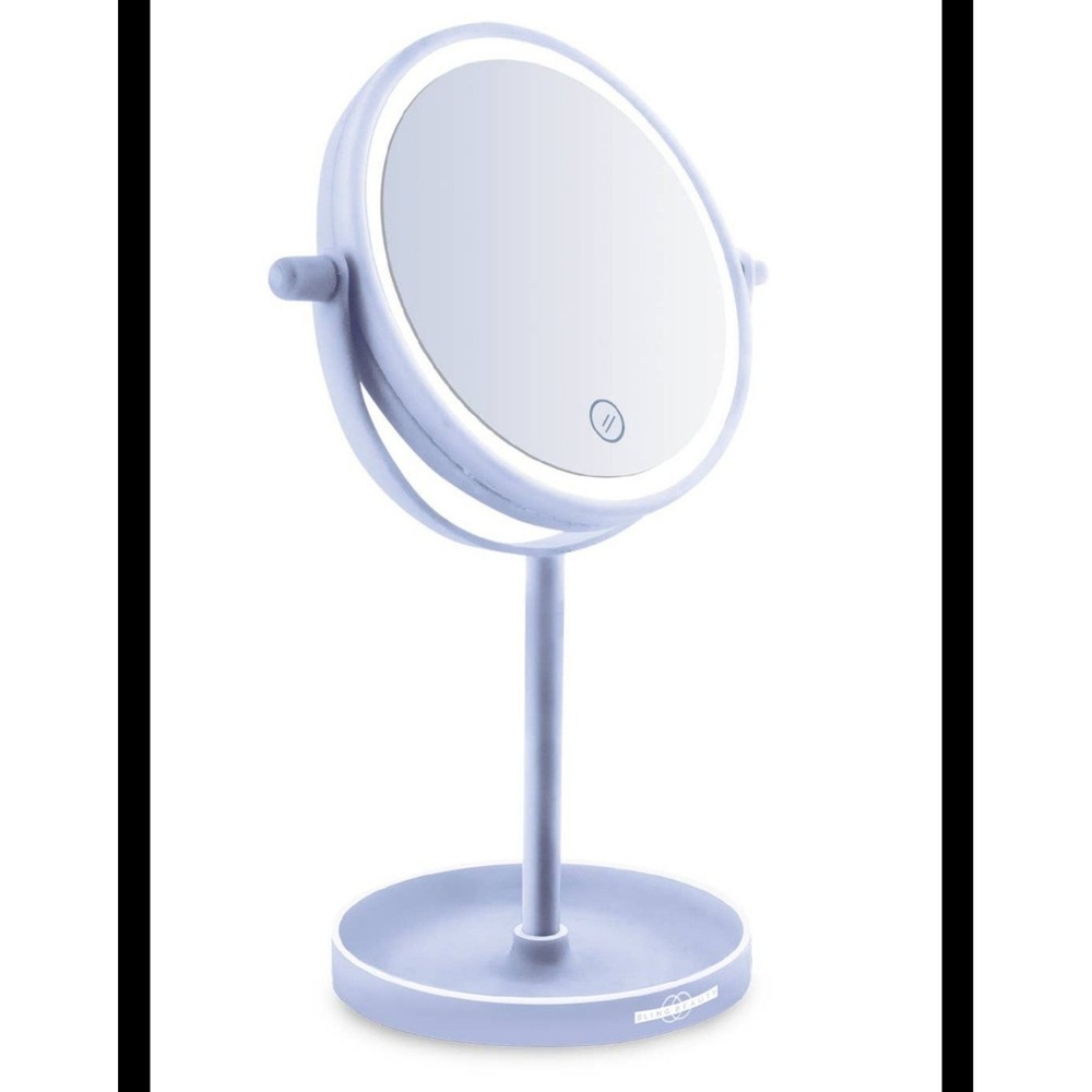 BLING BEAUTY 6" LED VANITY MAGNIFICATION MIRROR W/ ACCESSORY TRAY